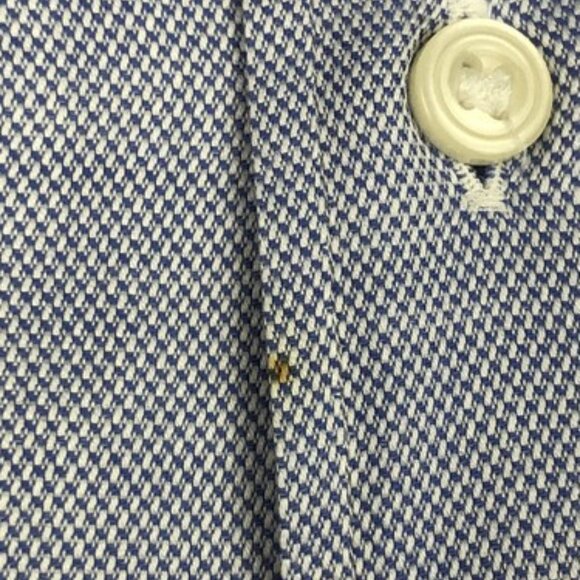 Ermenegildo Zegna Button Up Shirt Adult Large Blue White Long Sleeve Casual Men - Picture 9 of 10